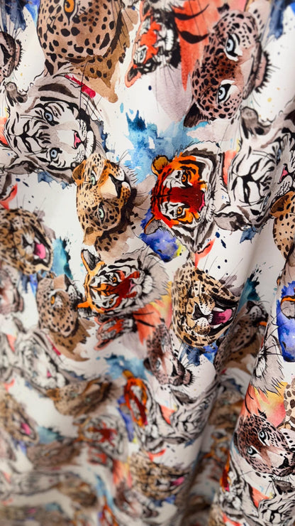 New Exotic Tiger design print on heavy nylon spandex 4-way stretch 58/60" Sold by the YD. Ships worldwide from Los Angeles California USA