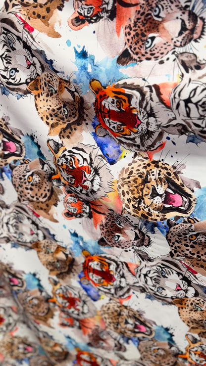 New Exotic Tiger design print on heavy nylon spandex 4-way stretch 58/60" Sold by the YD. Ships worldwide from Los Angeles California USA
