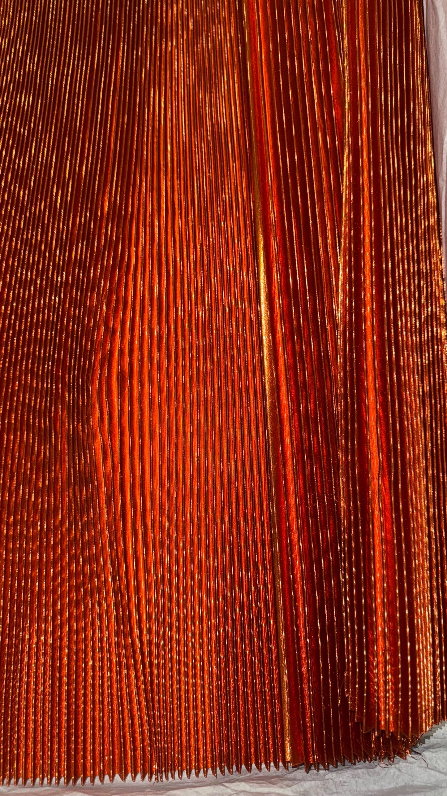 Deluxe Accordion 1/2” Metallic pleated lame super shiny fabric 45” Sold by the YD and half YD. Ships worldwide from Los Angeles USA.