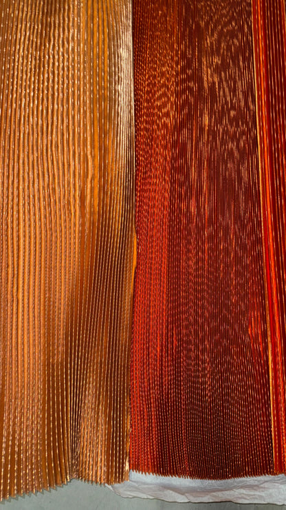 Deluxe Accordion 1/2” Metallic pleated lame super shiny fabric 45” Sold by the YD and half YD. Ships worldwide from Los Angeles USA.
