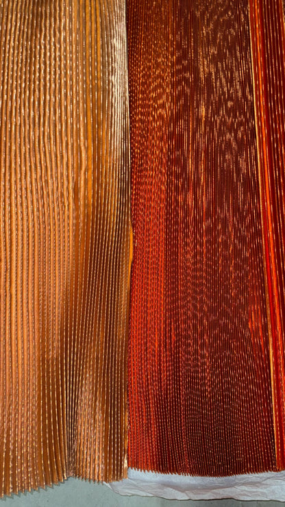 Deluxe Accordion 1/2” Metallic pleated lame super shiny fabric 45” Sold by the YD and half YD. Ships worldwide from Los Angeles USA.