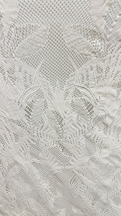 Stretch lace abstract Leaves design NEW LACE 4way stretch 50/52" sold by the yd. Ships worldwide from Los Angeles California USA.