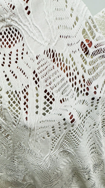 Stretch lace abstract Leaves design NEW LACE 4way stretch 50/52" sold by the yd. Ships worldwide from Los Angeles California USA.