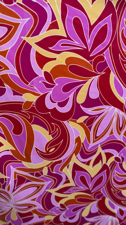 Luxury modern abstract Flower fashion design print on great quality of nylon spandex 4-way stretch High quality fabrics by AlexLAFabrics