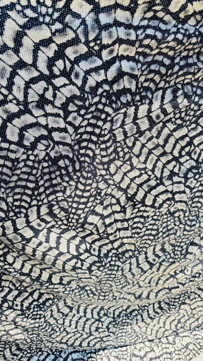 New Exotic Abstract Animal design foil on slinky spandex 4way stretch 58/60" Sold by the YD. Ships worldwide from Los Angeles California USA