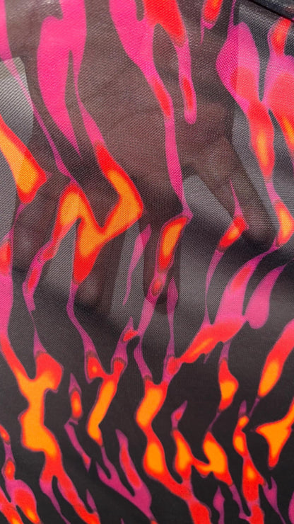 Exotic Tiger design Bkack/Pink print on great quality of power mesh 4-way stretch 58/60” Sold by the YD. Ships Worldwide from Los Angeles Ca