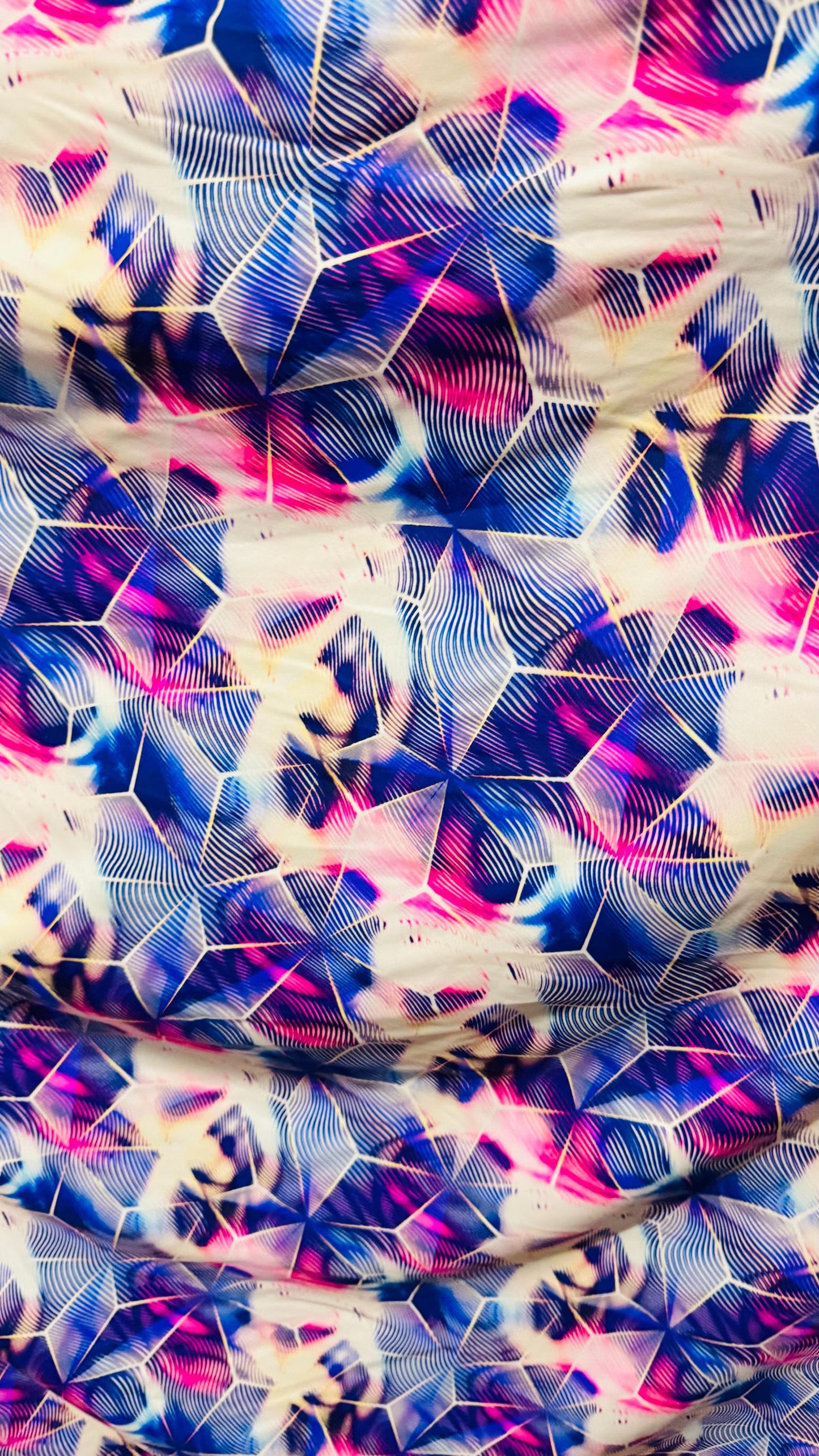 New Cube Geometric design print on great quality of nylon spandex 4-way stretch 58/60” Sold by the YD. Ships worldwide from Los Ángeles