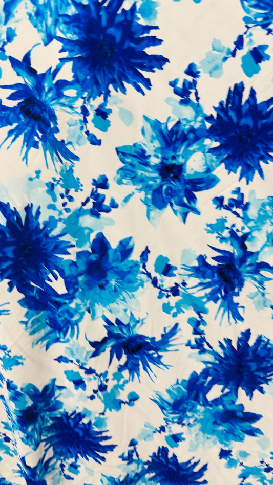New Flower Abstract design print on heavy nylon spandex 4way stretch 58/60" Sold by the  YD. Ships worldwide from Los Angeles California.
