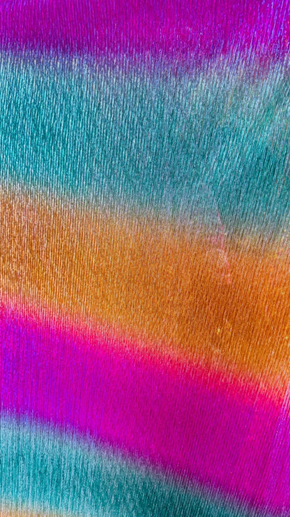 New Pleated metallic Ombre stretch mesh 4way stretch 58/60" Sold by the YD. Ships worldwide from Los Angeles California USA.