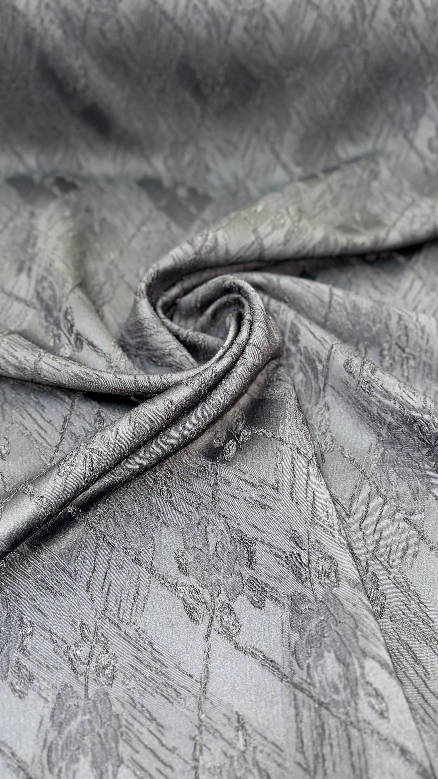 New Embossed Brocade flower design Non Stretch Black  color 58/60” Sold by the YD. High quality fabrics by AlexLAFabrics