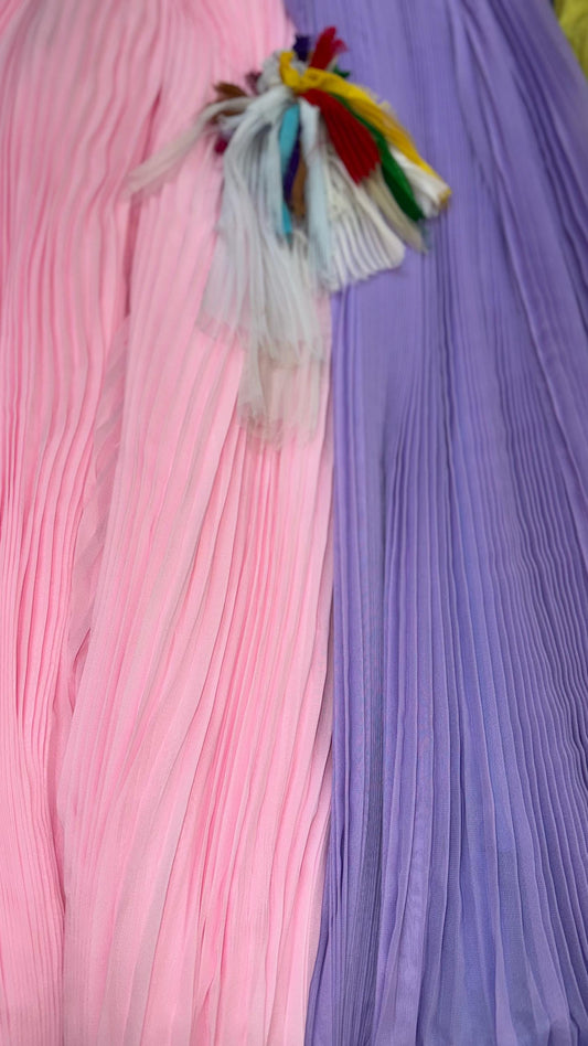 New Pleated Chiffon accordion style non stretch 58/60” Sold by the YD. Ships Worldwide from Los Angeles California USA