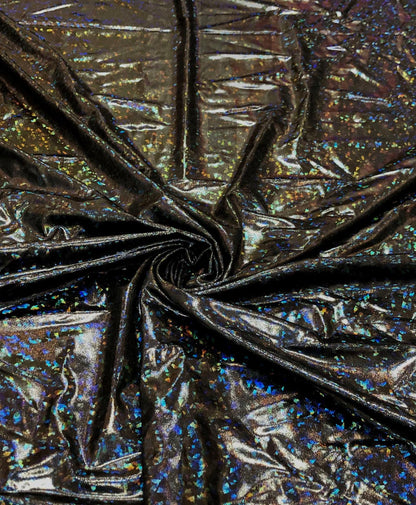 New Shattered glass with foggy foil Hologram metallic nylon spandex 4way stretch 58/60" Sold by the YD. Ships worldwide from Los Angeles CA
