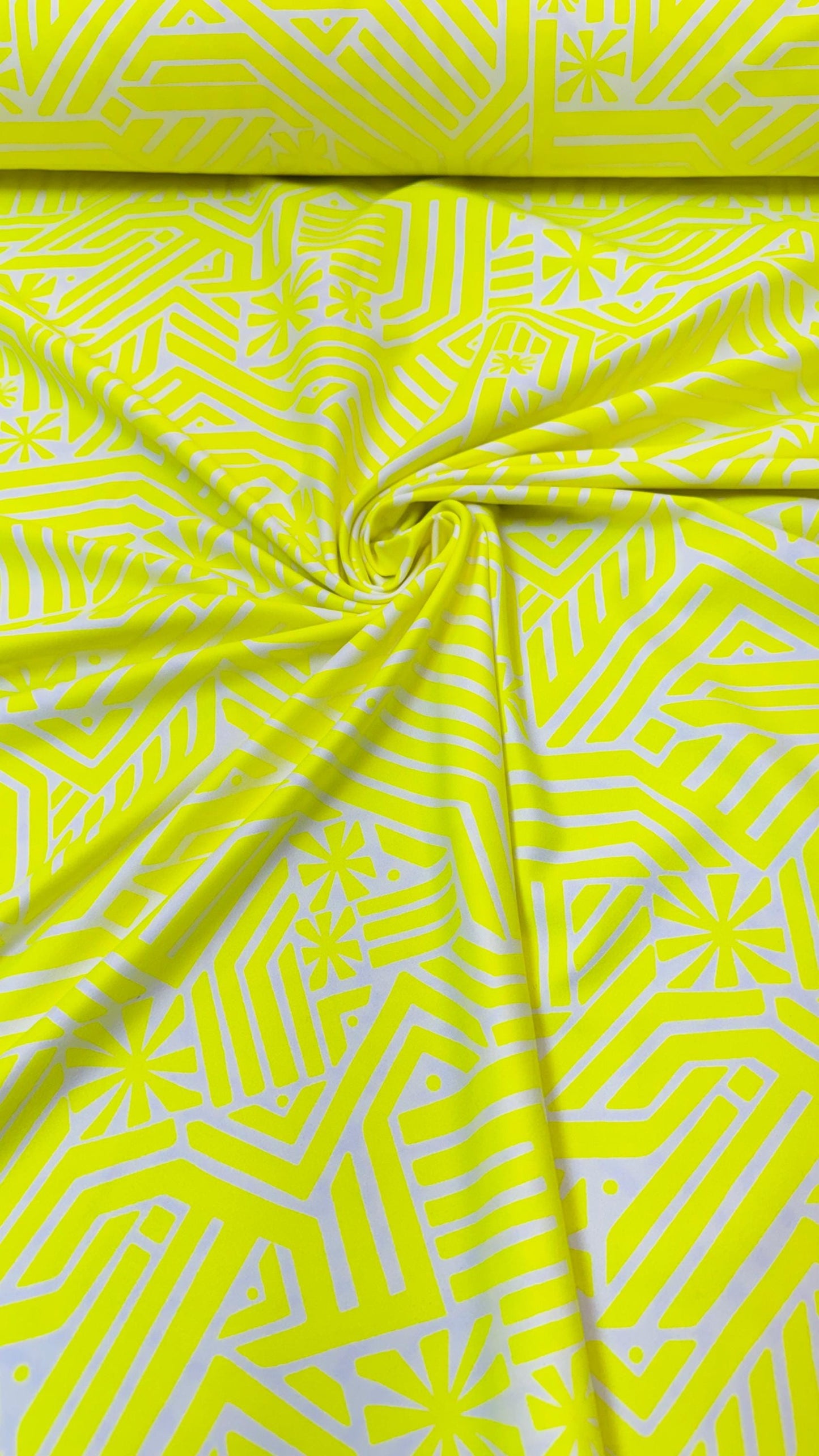Geometric Fashion design nylon spandex 4way stretch 54/55" sold by the yd. Ships worldwide from Los Angeles California USA