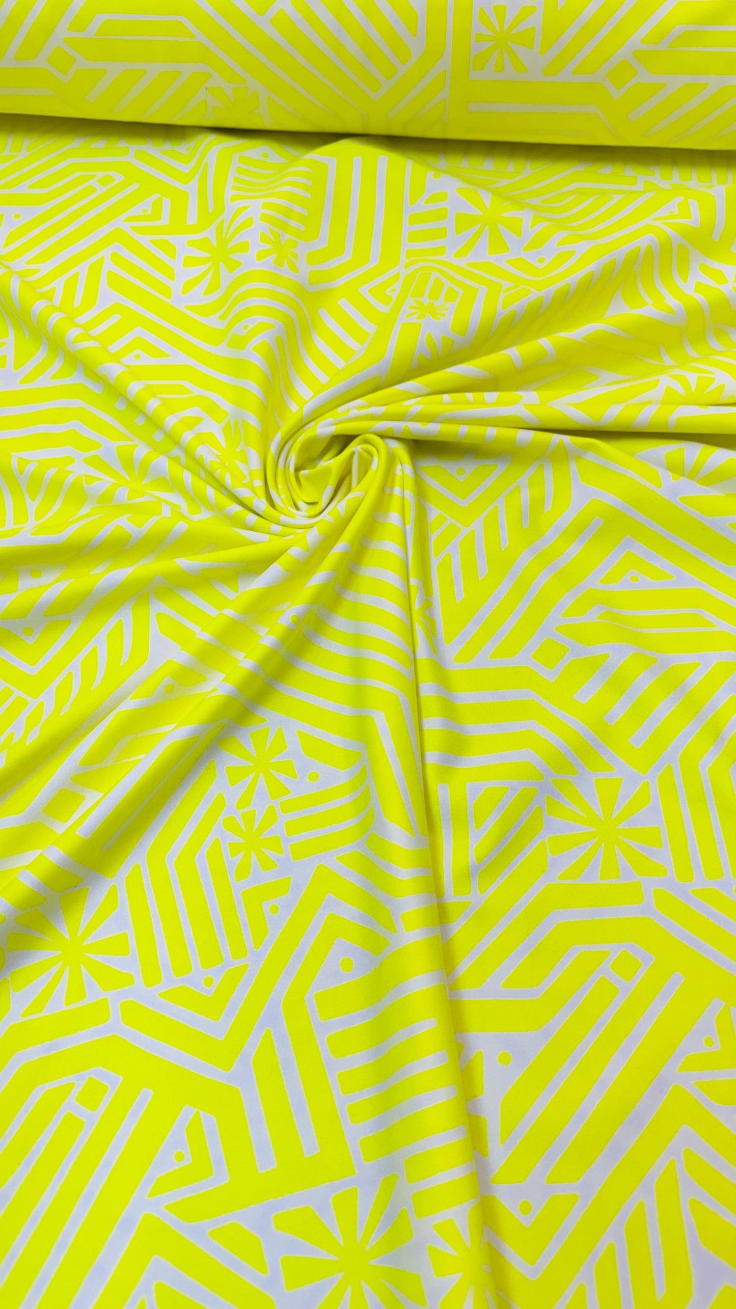 Geometric Fashion design nylon spandex 4way stretch 54/55" sold by the yd. Ships worldwide from Los Angeles California USA