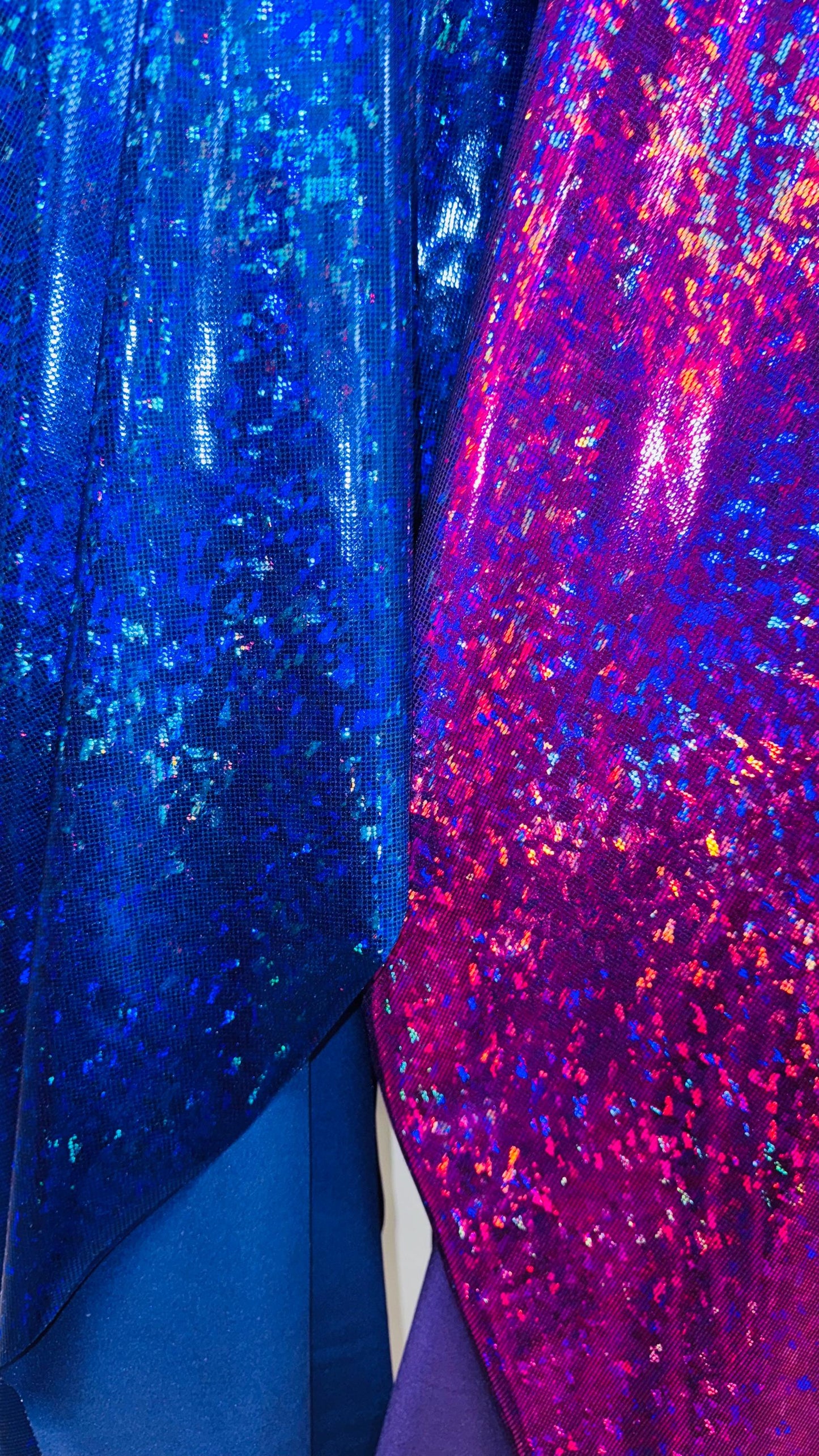 New Shattered glass metallic nylon spandex broken glass hologram 4way stretch 58/60" Sold by the YD. Ships worldwide from Los Angeles CA.