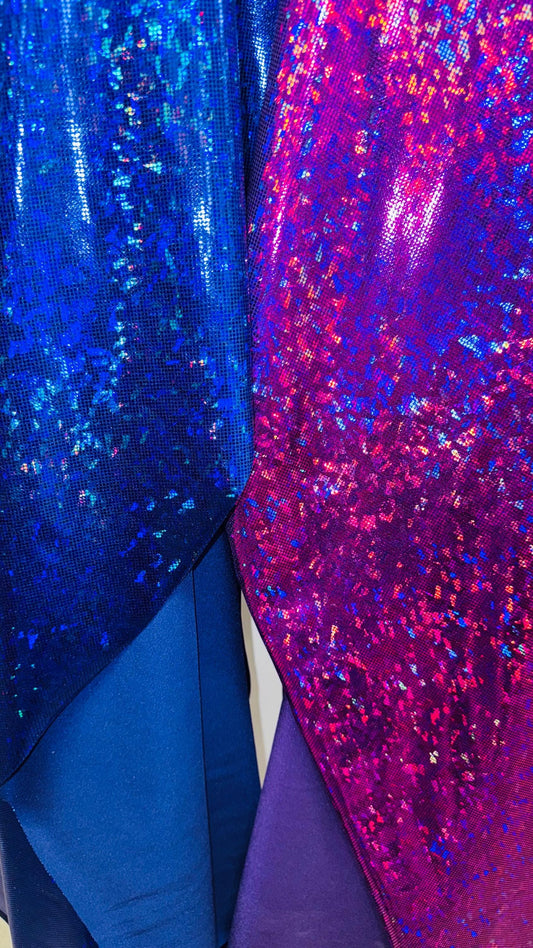 New Shattered glass metallic nylon spandex broken glass hologram 4way stretch 58/60" Sold by the YD. Ships worldwide from Los Angeles CA.
