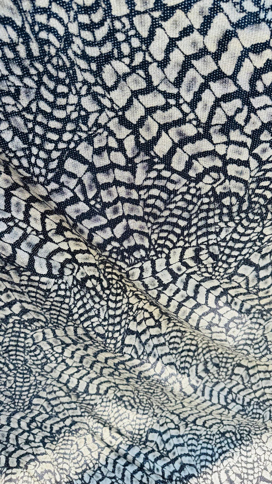New Exotic Abstract Animal design foil on slinky spandex 4way stretch 58/60" Sold by the YD. Ships worldwide from Los Angeles California USA