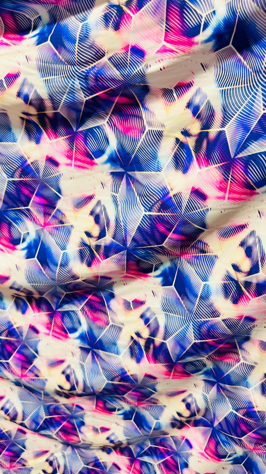 New Cube Geometric design print on great quality of nylon spandex 4-way stretch 58/60” Sold by the YD. Ships worldwide from Los Ángeles