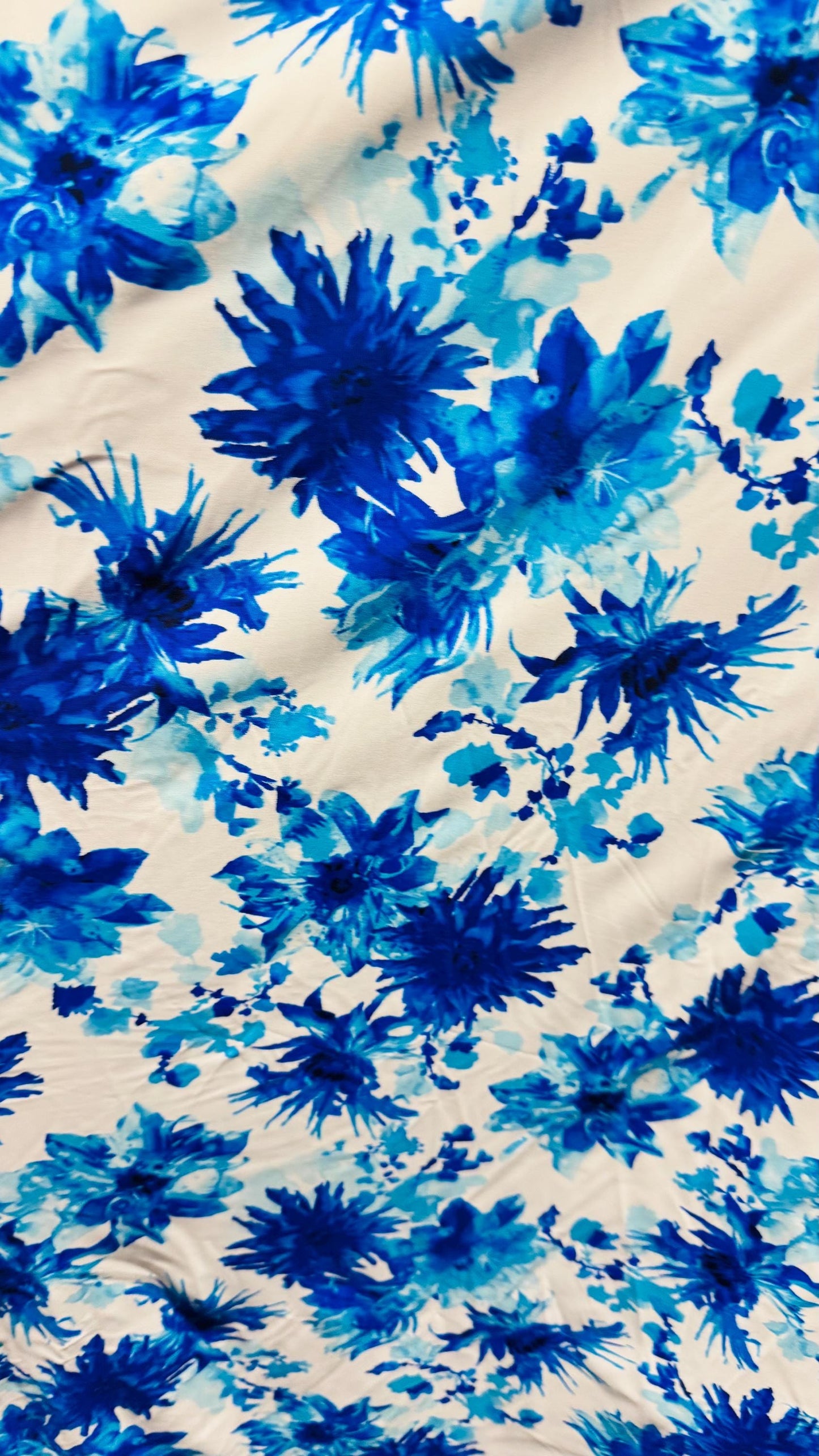 New Flower Abstract design print on heavy nylon spandex 4way stretch 58/60" Sold by the  YD. Ships worldwide from Los Angeles California.