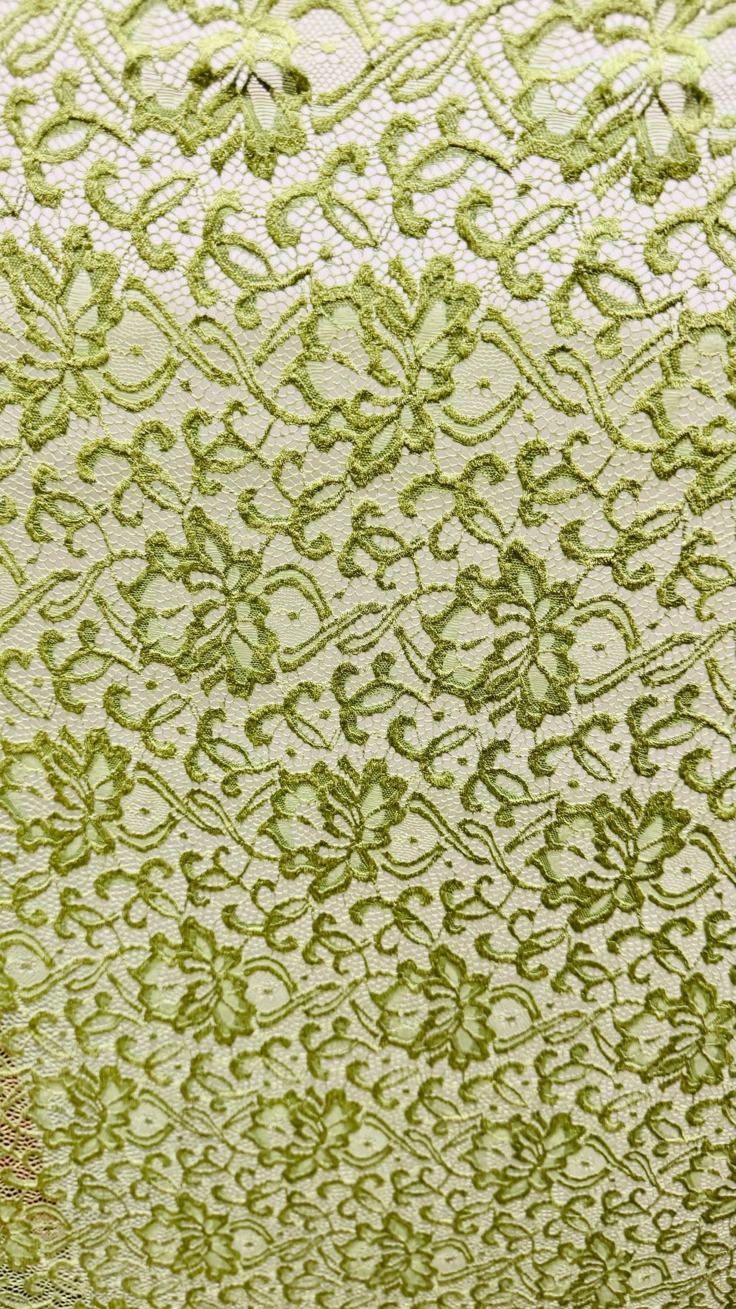 New Victoria Sage Stretch lace design best quality of stretch lace 55/57” Sold by the YD. Ships Worldwide from Los Ángeles California USA