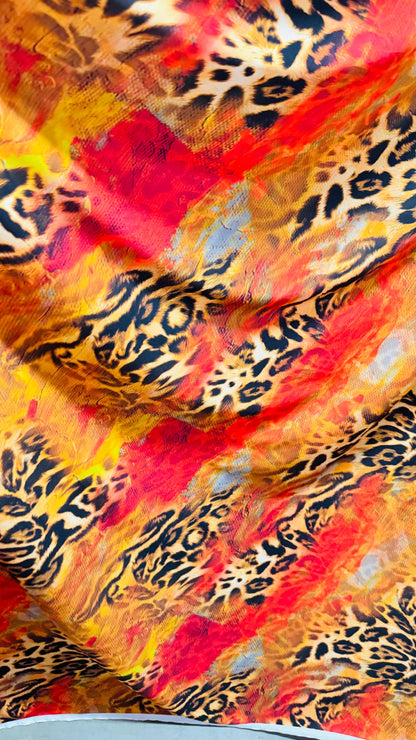 New Exotic Hiding Leopard design print on great quality of nylon spandex and power mesh nylon spandex 4-way stretch 58/60” High quality