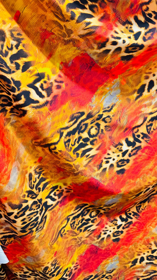 New Exotic Hiding Leopard design print on great quality of nylon spandex and power mesh nylon spandex 4-way stretch 58/60” High quality
