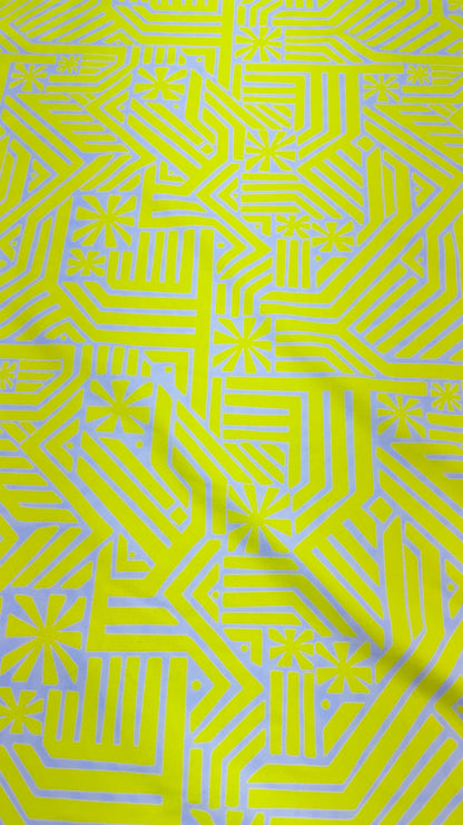 Geometric Fashion design nylon spandex 4way stretch 54/55" sold by the yd. Ships worldwide from Los Angeles California USA