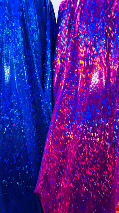 New Shattered glass metallic nylon spandex broken glass hologram 4way stretch 58/60" Sold by the YD. Ships worldwide from Los Angeles CA.