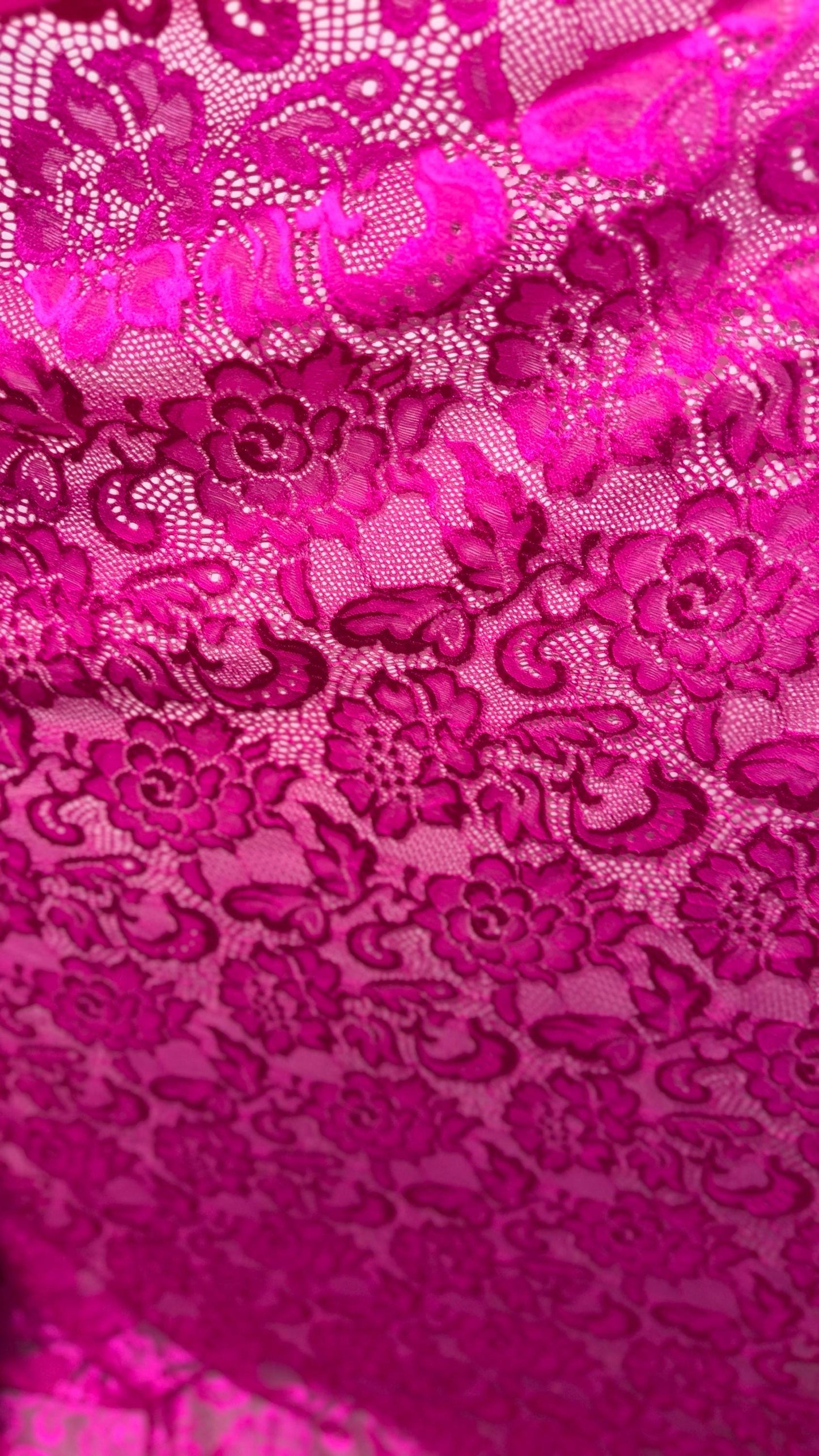 New Victoria Stretch lace design best quality of Magenta stretch lace 55/57” Sold by the YD. Ships Worldwide from Los Ángeles California USA