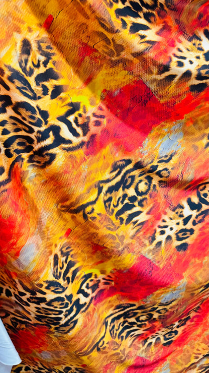 New Exotic Hiding Leopard design print on great quality of nylon spandex and power mesh nylon spandex 4-way stretch 58/60” High quality