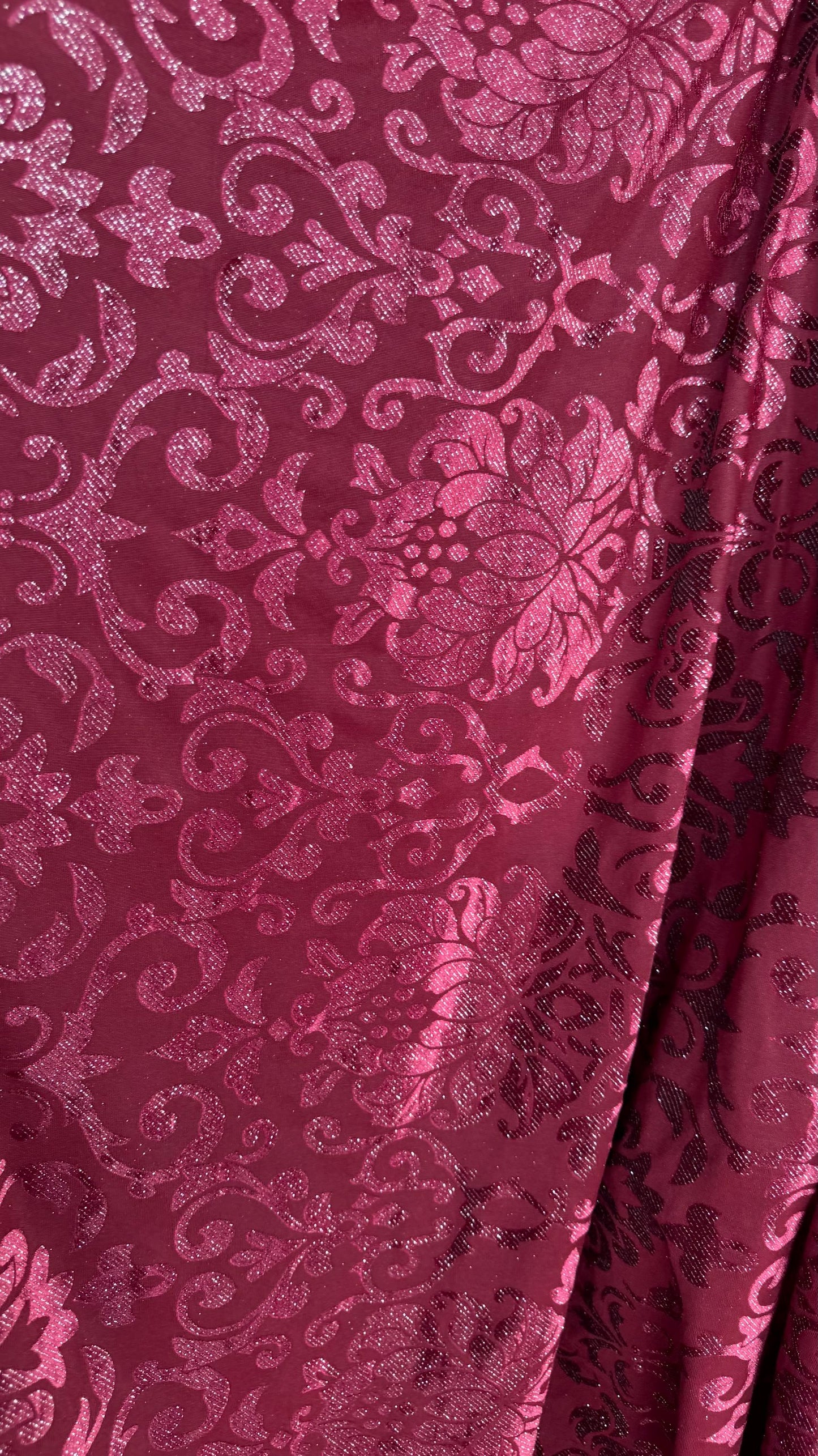 NEW Royal design Metallic burnout spandex velvet 4-way stretch 58/60” Sold by the YD. Ships worldwide from Los Angeles California USA.