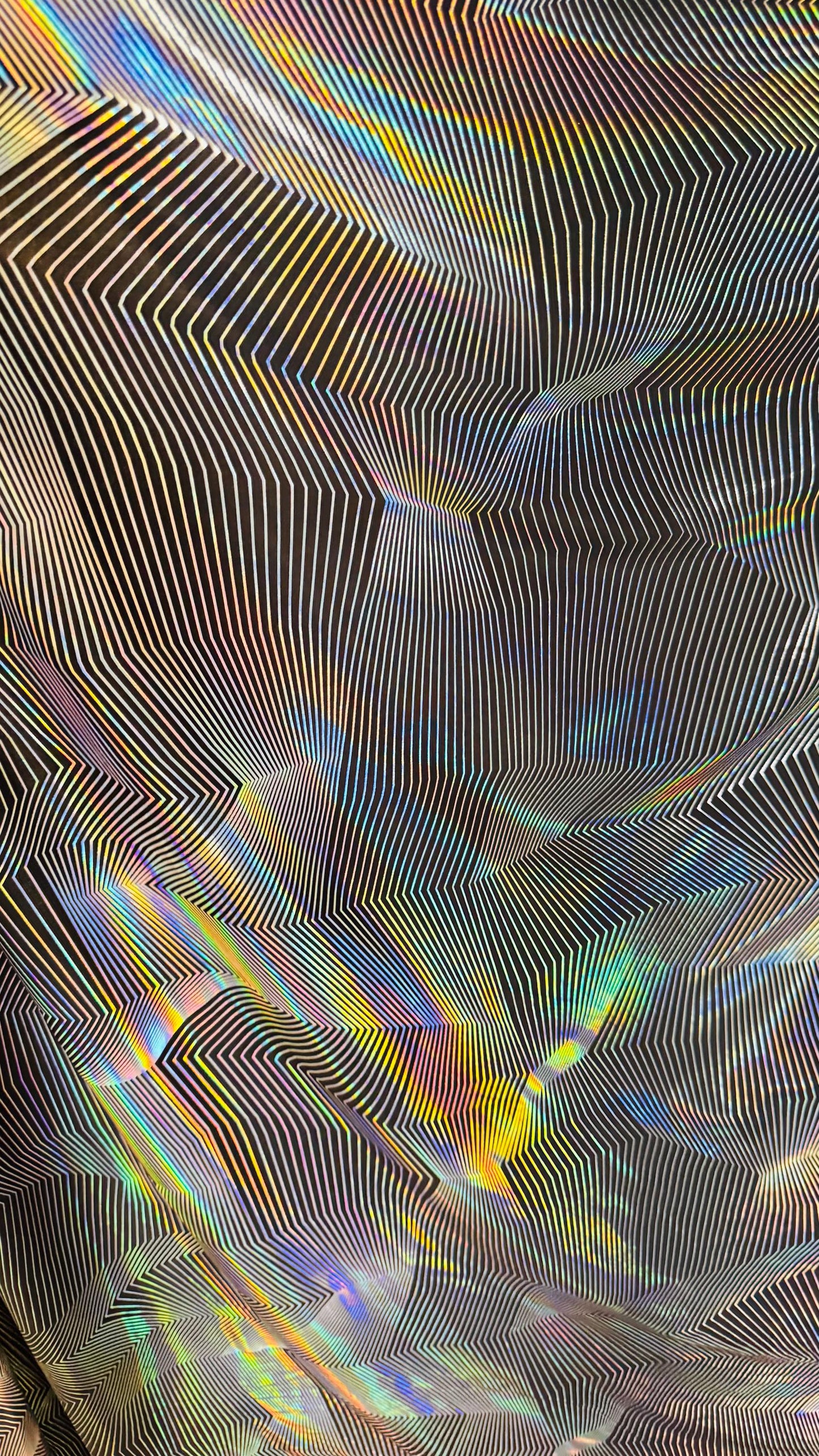 New Digital Geometric design on hologram poly spandex 2-way stretch 58/60” Sold by the YD. Ships Worldwide from Los Angeles California USA.