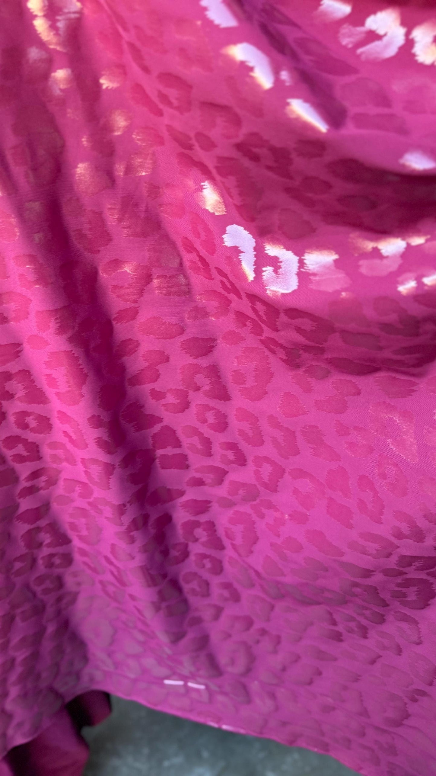 New Exotic metallic leopard design nylon spandex with clear foil 4-way stretch  58/60” Sold by the YD. Ships worldwide from Los Angeles