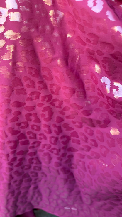 New Exotic metallic leopard design nylon spandex with clear foil 4-way stretch  58/60” Sold by the YD. Ships worldwide from Los Angeles