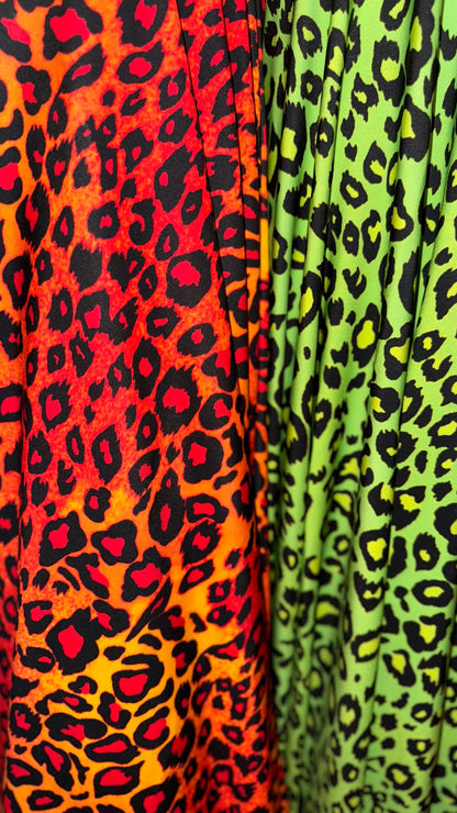 Exotic Pug Leopard design print on nylon spandex 4way stretch 58/60" Sold by the YD. Ships worldwide from Los Angeles California USA.
