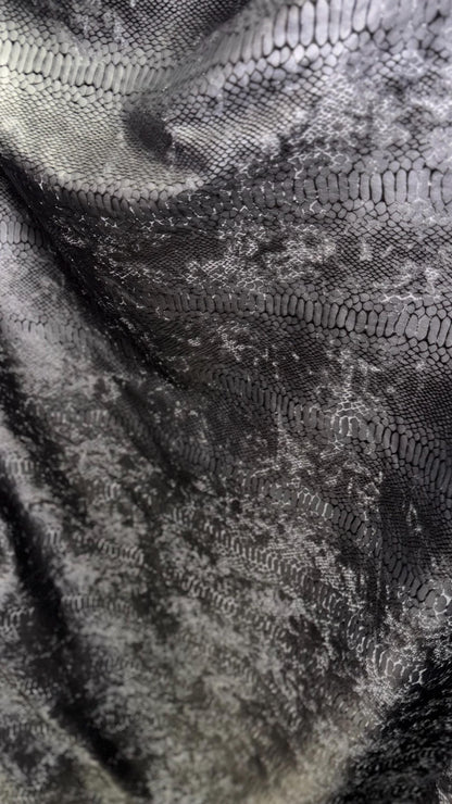 Anaconda Spandex velvet Matte Black great quality 420 Gsm 4-way stretch 58/60” Sold by the YD. Ships worldwide from Los Angeles California