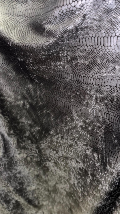 Anaconda Spandex velvet Matte Black great quality 420 Gsm 4-way stretch 58/60” Sold by the YD. Ships worldwide from Los Angeles California