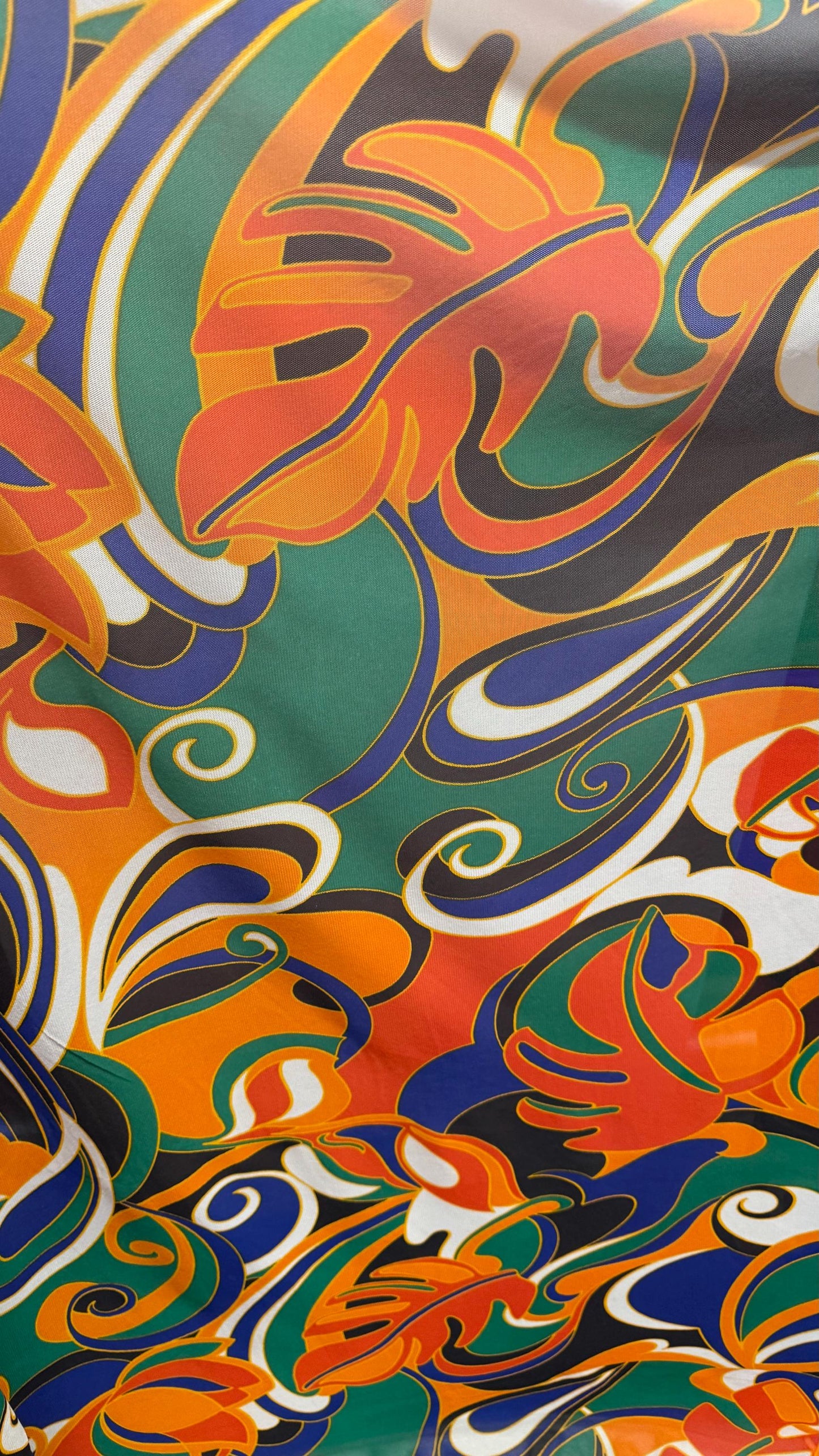 New Swirl abstract design Multicolo print on great quality of power mesh 4-way stretch 58/60” Sold by the YD. Ships Worldwide from L.A