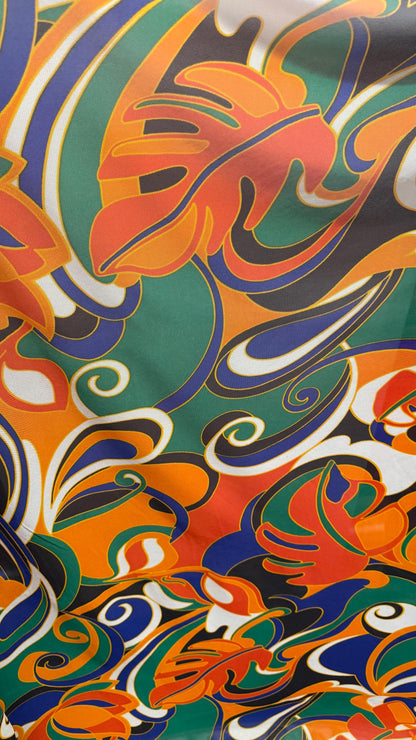 New Swirl abstract design Multicolo print on great quality of power mesh 4-way stretch 58/60” Sold by the YD. Ships Worldwide from L.A