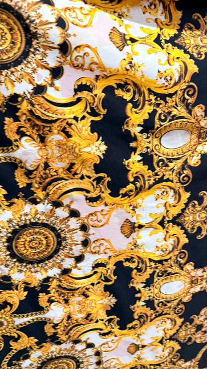 New Luxury modern Brand fashion design print on nylon spandex 4-way stretch 58/60” Sold by the YD. Ships worldwide from Los Angeles Californ