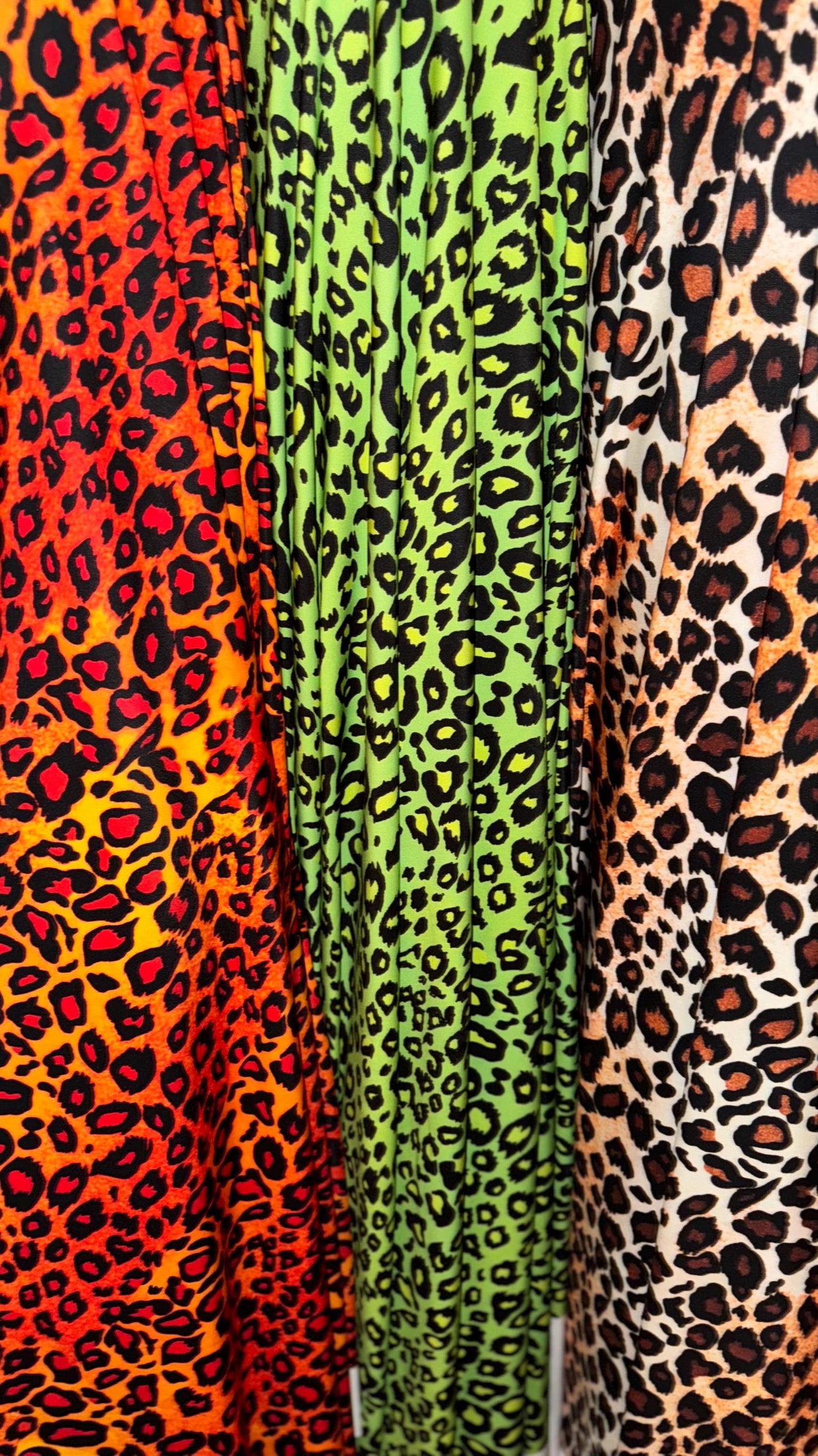 Exotic Pug Leopard design print on nylon spandex 4way stretch 58/60" Sold by the YD. Ships worldwide from Los Angeles California USA.