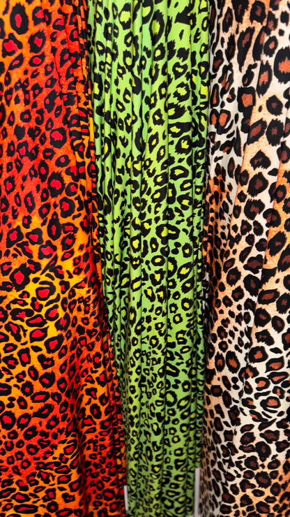 Exotic Pug Leopard design print on nylon spandex 4way stretch 58/60" Sold by the YD. Ships worldwide from Los Angeles California USA.