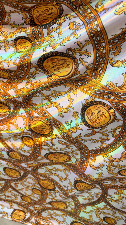 New Fashion brand design on Iridescent metallic nylon spandex 4-way stretch 58/60” Sold by the YD. Ships worldwide from Los Angeles CA