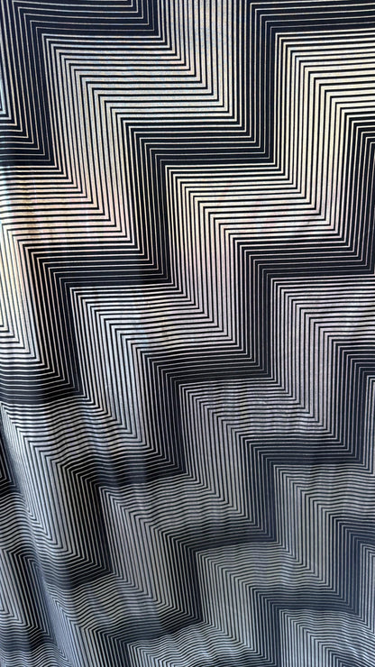 New 3D Pattern Geometric design on metallic poly spandex 2-way stretch 58/60” Sold by the YD. Ships worldwide from Los Angeles California
