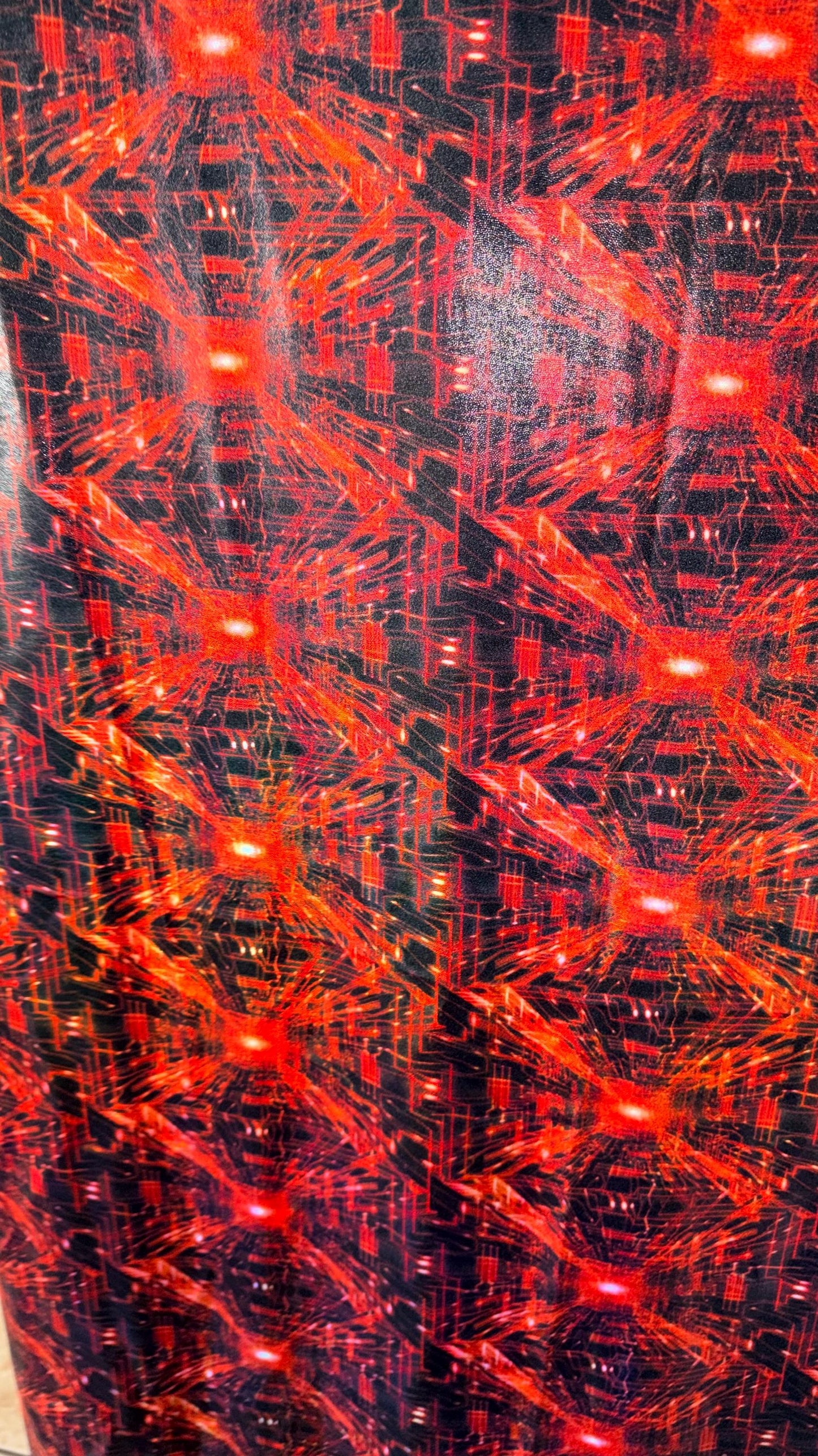 New 3D Geometric Design On Iridescent Metallic Nylon Spandex  4-Way Stretch 58/60" Sold By The YD. Ships Worldwide From Los Angeles CA