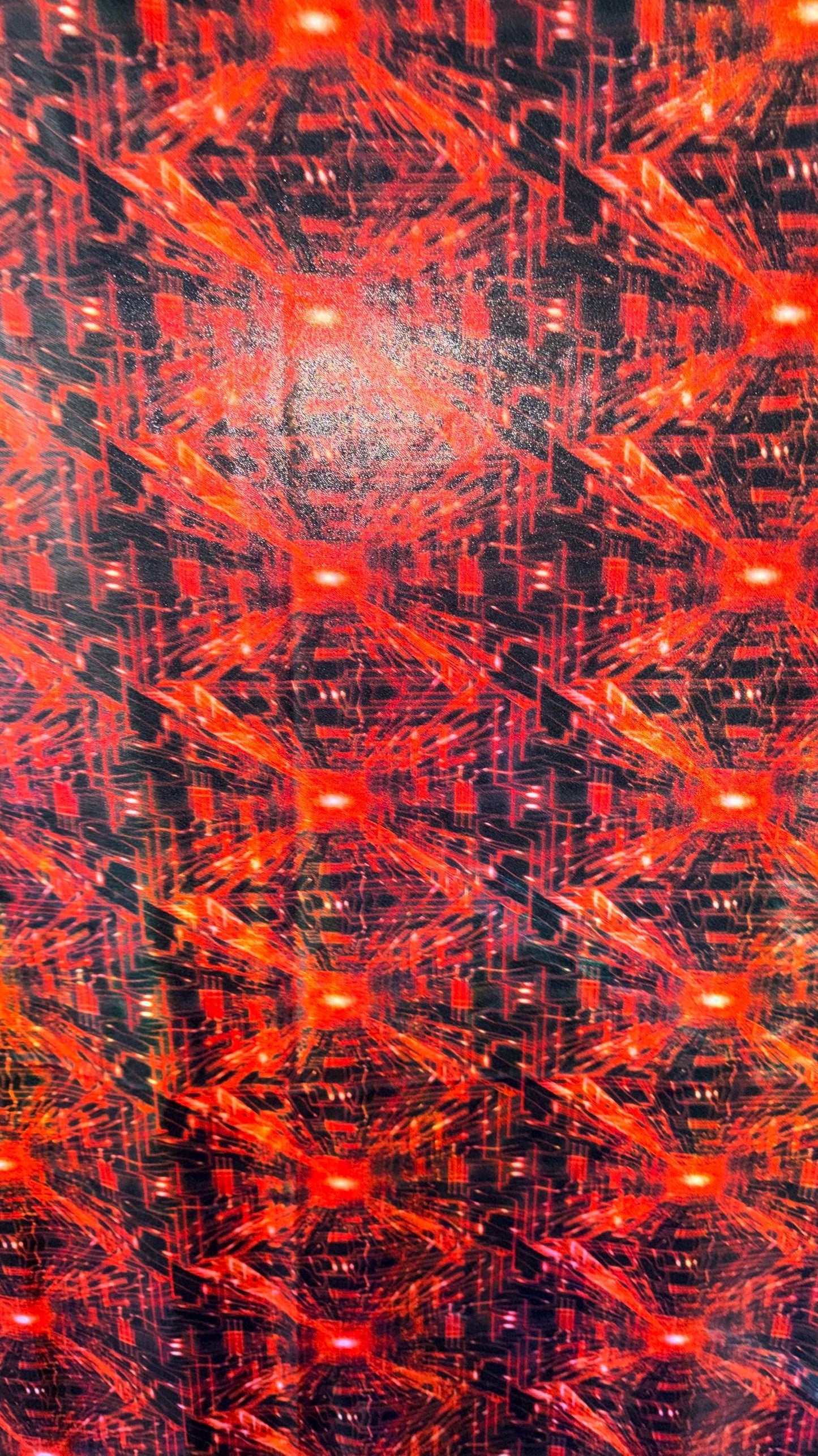 New 3D Geometric Design On Iridescent Metallic Nylon Spandex  4-Way Stretch 58/60" Sold By The YD. Ships Worldwide From Los Angeles CA