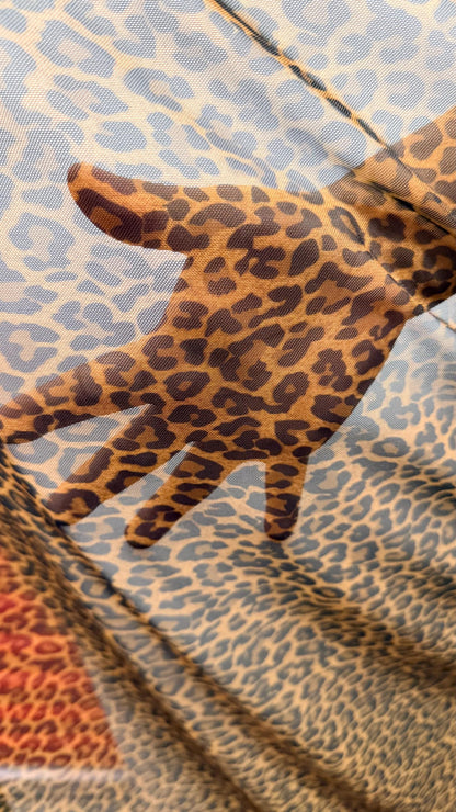 New Cheetah Exotic Animal print design on nylon power mesh 4way stretch 58/60” Sold by the YD. Ships worldwide from Los Angeles California