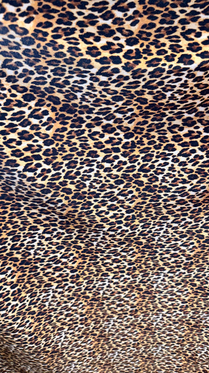 Leopard design Digital print on good quality stretch velvet 4way 58/60" Sold by the YD. Ships worldwide from Los Angeles California USA.