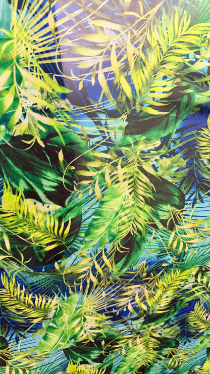 New Tropical Jlo Fashion design print on best quality of power mesh 4way stretch 58/60" Sold by the YD. Ships worldwide from Los Angeles CA