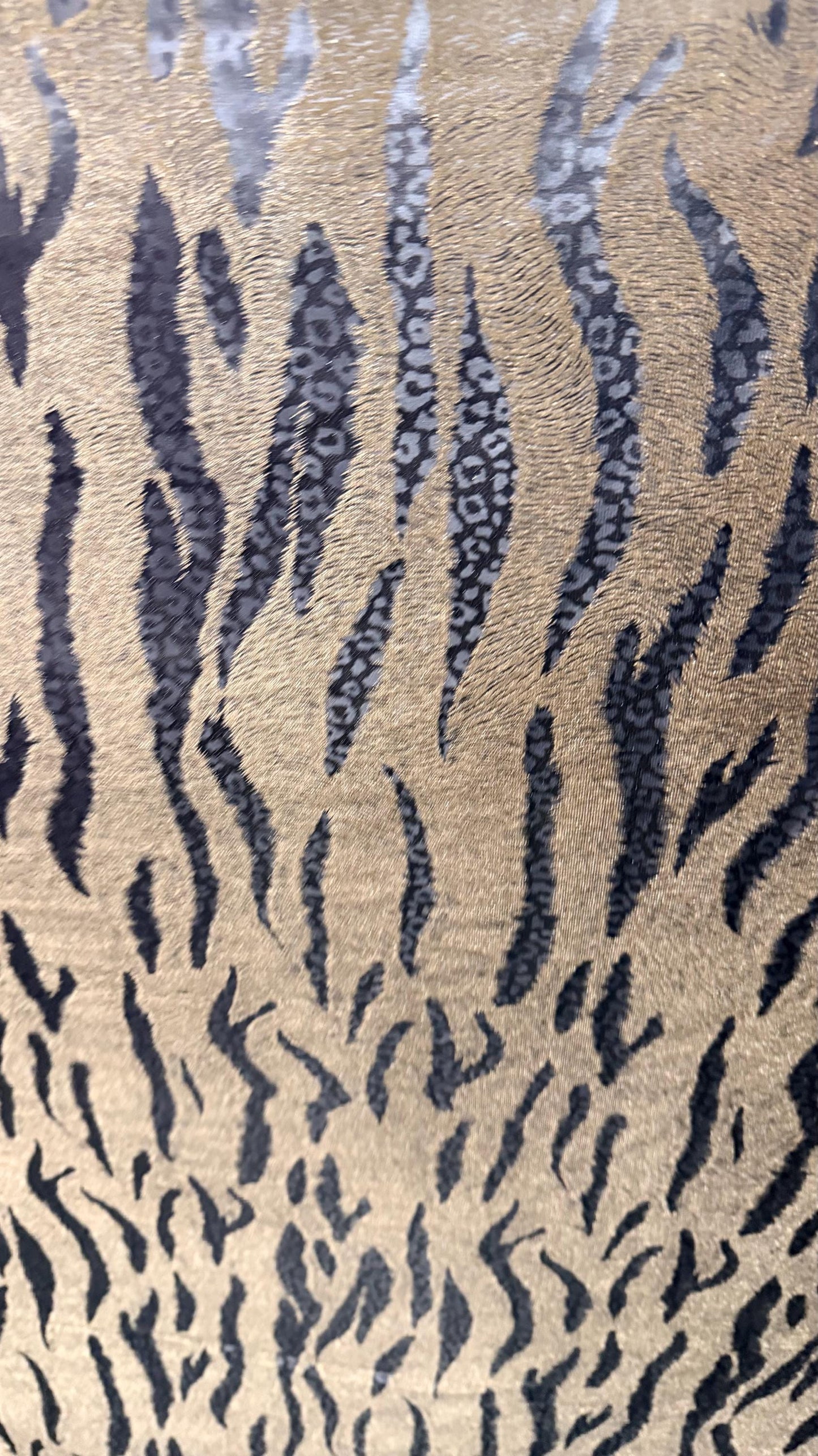 New Exotic Tiger design brown/black heavy stretch velvet 4way 420 gsm 58/60" Sold by the YD. Ships worldwide from Los Angeles California USA